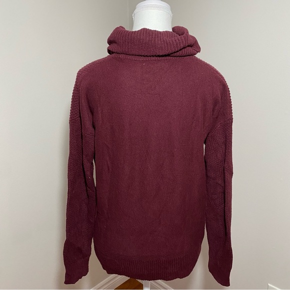 Madewell Burgundy Turtleneck Knit Sweater xsmall - Picture 11 of 12